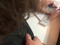 Checking out a new secretary. Casting for work