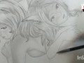 THREESOME whit tho beatiful sisters #HELLTAKER #CERBERUS