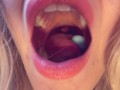 SWALLOWING mr Blue: Come play inside my GIANTESS MOUTH /ASMR VORE/ HQ - close up