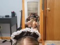 Mia Gianna sucks dick in a maid outfit