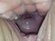 Fisting my girlfriends gaping pussy