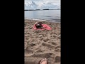 DICK FLASH ON BEACH  Little dick public flashing
