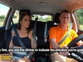 Fake Driving School Spanish Babe has Lesson Hijacked by FakeTaxi driver