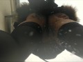 Peeing in the street (bottom view)