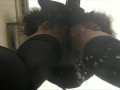 Peeing in the street (bottom view)