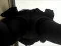 Peeing in the street (bottom view)