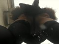 Peeing in the street (bottom view)