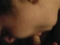 Big tit fiance swallows a fat load 