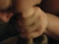 Big tit fiance swallows a fat load 