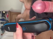 Girl Gives Friend Dick Shave Loads of Precum (Part 1 of 4)