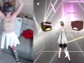 GAMER GIRL GETTING FUCKED BY A BEAUTIFUL BEAT SABER MAP