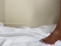 Black Girl Gets Fuck Doggiestyle and takes a Load on Her Black Feet 