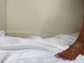 Black Girl Gets Fuck Doggiestyle and takes a Load on Her Black Feet 
