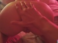 Amatueur slut oils her big ass and gets her pussy pounded by big cock