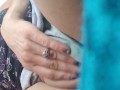 Up close fingering in car