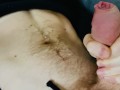  Shorts and sweater big cock wanked on sofa
