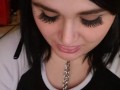 BBW pet cumslut submissive neko girl xxkittens plays with her pussy & tastes herself 