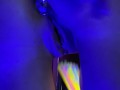 Neon Blonde Glow Stick Fuck and Frozen Dildo