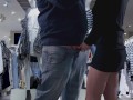 risky quick public handjob in a crowded shopping mall