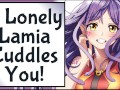 Lonely Lamia Cuddles With You In Your Camping Bag! [SFW] [Wholesome]