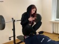 Fullweight Ignore Facesitting In Black Yoga Pants With Red-Head Mistress Sofi