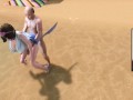 The Elder Scrolls 5:The beach to enjoy the beauty of the moon and huge breasts goddess sex