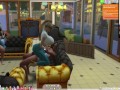 The Sims 4: Passionate sex on the couch for 8 people