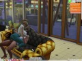 The Sims 4: Passionate sex on the couch for 8 people