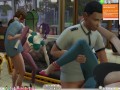 The Sims 4: Passionate sex on the couch for 8 people