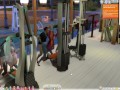 The Sims 4:8 people gym weightlifting machine training sex