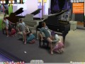 The Sims 4:6 people playing the piano for sex