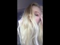 Caught Blonde PAWG Teen Cumming in the Car - Public Voyer - effygracecams