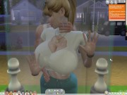 The Sims 4:10 people having hot sex in a transparent shower - Part 2