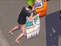 The Sims 4:10 people have sex on the sofa