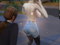 The Sims 4:10 people have sex on the sofa