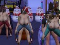 The Sims 4:10 people have sex on the sofa