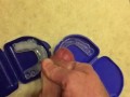 FAN REQUEST(Dental Device): Cumshot into mouth guards inserted into my mouth so I could enjoy my cum