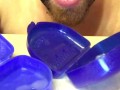 FAN REQUEST(Dental Device): Cumshot into mouth guards inserted into my mouth so I could enjoy my cum