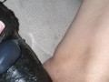 Milf enjoys long thick black King Cock Dildo! Puts it all in with cock ring! 