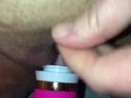 Clit licking toy close up