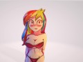 Rainbow Dash с шикарными сиськами [Моя 3D анимация бесплатно]