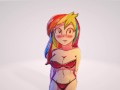Rainbow Dash с шикарными сиськами [Моя 3D анимация бесплатно]