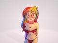 Rainbow Dash с шикарными сиськами [Моя 3D анимация бесплатно]