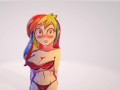 Rainbow Dash с шикарными сиськами [Моя 3D анимация бесплатно]