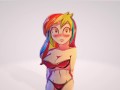 Rainbow Dash с шикарными сиськами [Моя 3D анимация бесплатно]