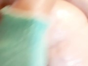 Mature woman Zilah Luz  showering and scrubbing my hairy pussy