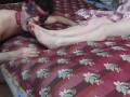 Cuckold  licks his mistress's feet