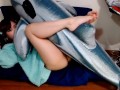 Japanese girls ride dolphins - humps pillow