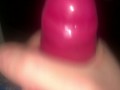 Condom close up Huge Cumshot Handjob Big Uncutcock Amateur Jerk off Hard jerk off solo 4k 60fps
