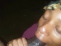 Ebony blow job outdoors pt2